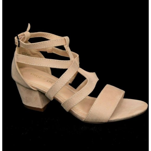 Chase + Chloe Womens Morgan Gladiator Sandal Size 6 Man Made Upper Beige NEW - Picture 1 of 6